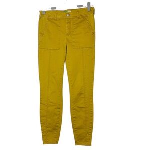 Anthropologie Mustard Yellow Stretch Denim Girlfriend Jeans